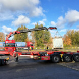 Kran für Container Aufladen Abladen Absetzen