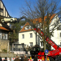 Lastentransport mit Abstand mit dem Teleskopstapler